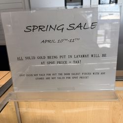 Spring sale on gold
