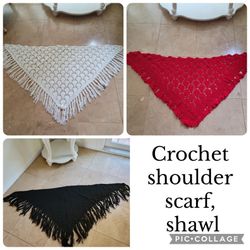Crochet shoulder scarf, Shawl
