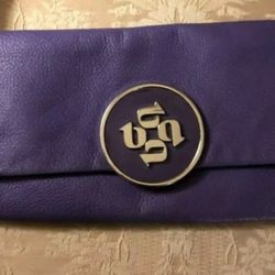 Ted Baker Purple Leather Clutch