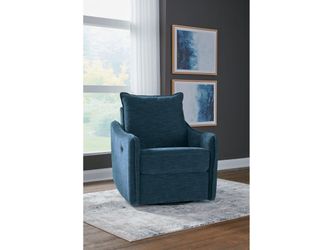 McBurg Navy Swivel Power Recliner