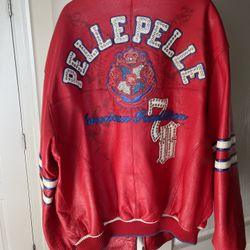 Throwback Red Pellepelle Leather Jacket 