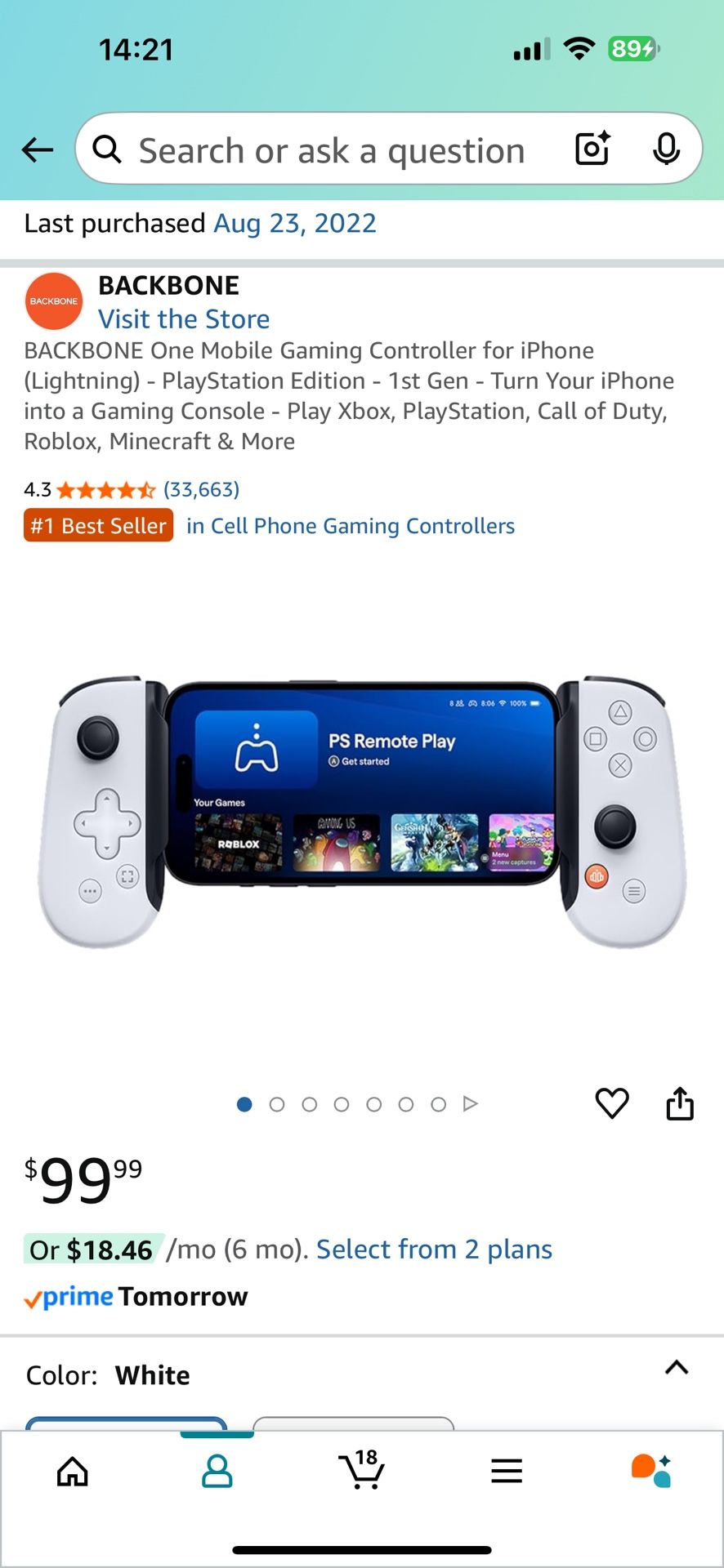 Like new backbone, PlayStation, iPhone