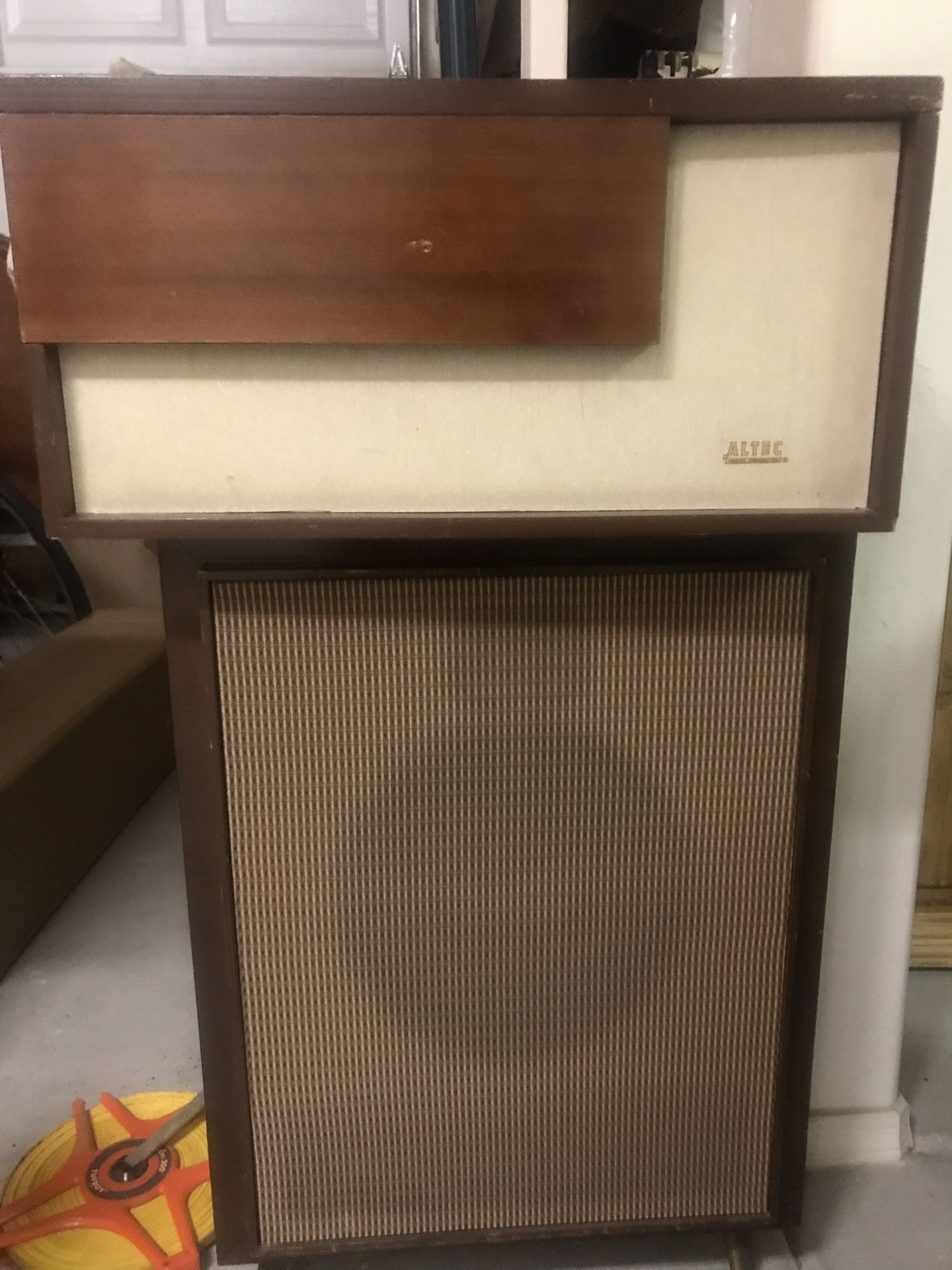 Vintage Altec turntable and AMC stereo cabinet