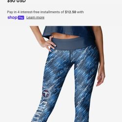 FOCO TENNESSEE TITANS LEGGINGS NWT L