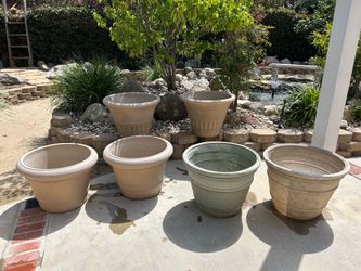 Pots large plastic plant pots trees outdoor gardening