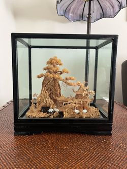 Chinese Cork Carving Diorama