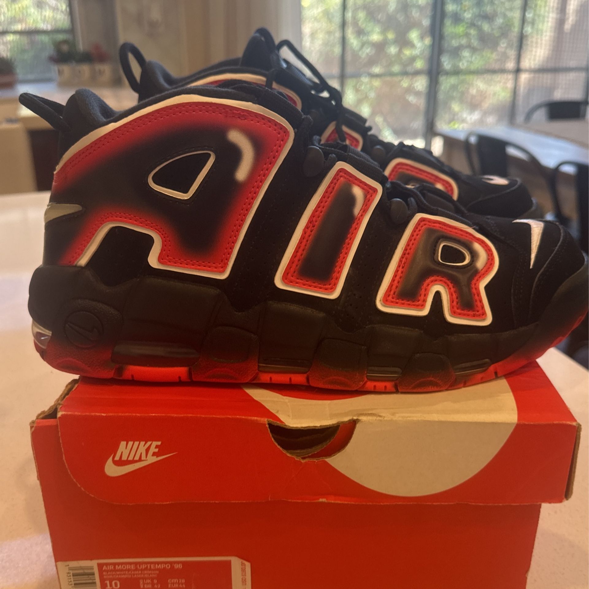 Nike Air More Uptempo '96 Black/White Laser Crimson 2019 US Mens - Main Image