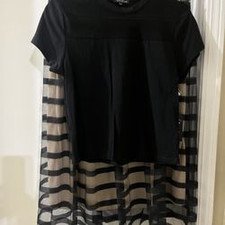 New!!! Sheer Shirt (large) And Skirt(medium)