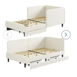 Likimio 41.3-in W Cream Twin Daybed with Headboard
 (New)