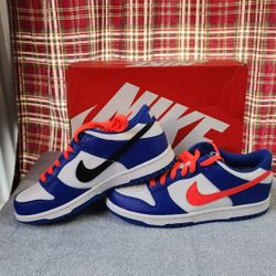 Nike Dunk Low (Bright Crimson Game Royal)