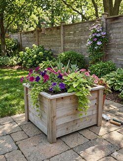 24" x 24" x 17.5"T Cedar Planter