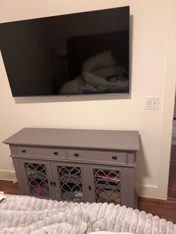 Gray Hutch Cabinet