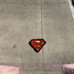 custom superman logo rug 