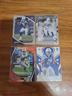 Jonathan Taylor Rookie Football Card Lot (4)  /499