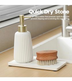 NEW Premium Diatomite Coasters with Grooved Design