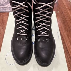 Off-White Leather Combat Boots. No Trades. Size 11/44