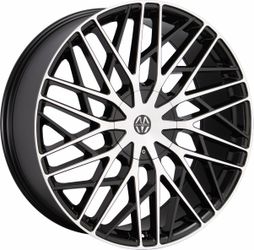 🔥 24x9 5x114.3 Encore 106 Gloss Black / Red Milling Wheels 🔥
