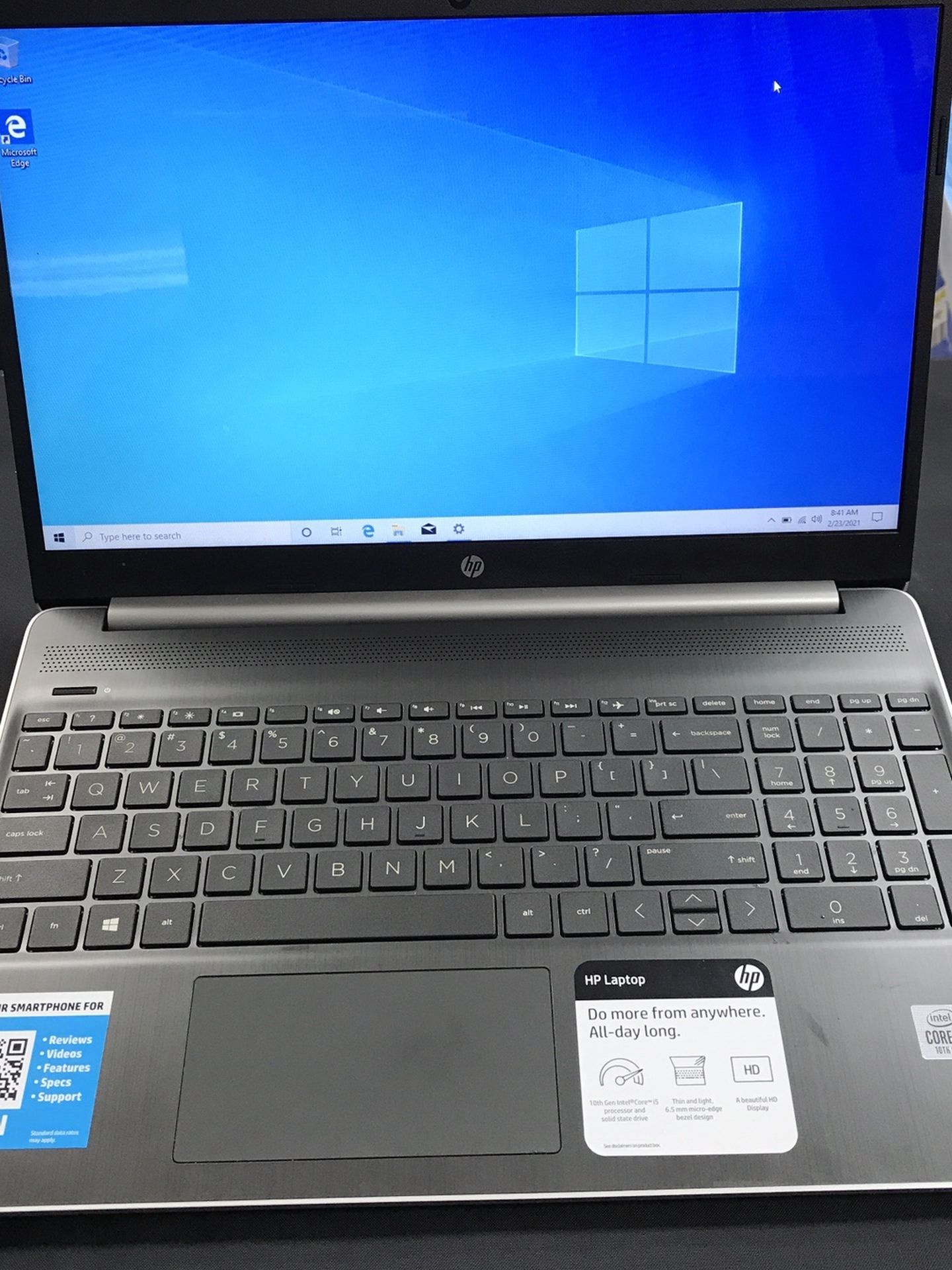 HP 15-dy1000 Series 15”, 8gb Memory 256gb Hard Drive Laptop In Mint Condition