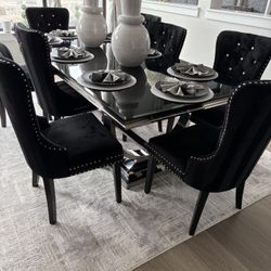 Dining room table and chairs