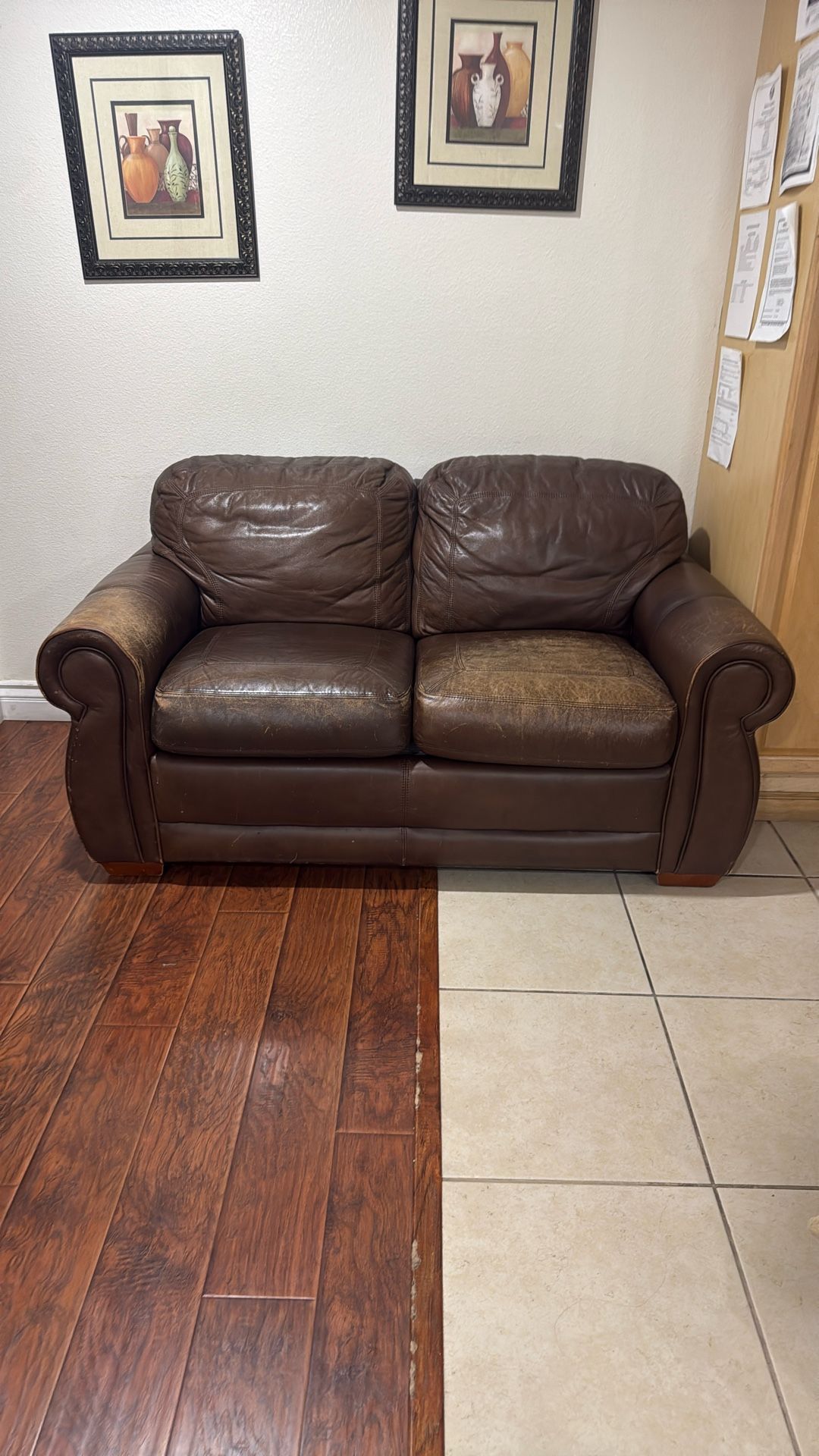 Leather Vintage Looking Couch