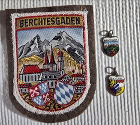 Vintage Cloth Patch and 800 Silver Charms from Germany $50 firm!