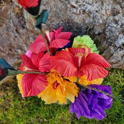 Crepe paper poppy flowers flowers only