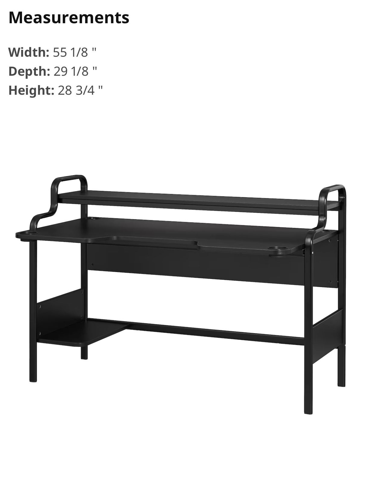 Black IKEA desk
