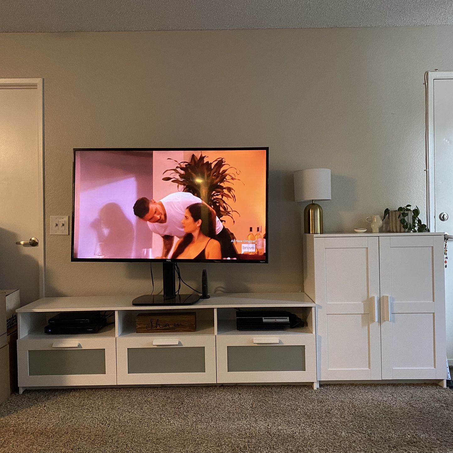 TV/Media Storage Furniture: IKEA BRIMNES