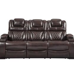 Warnerton Chocolate Power Reclining Sofa

