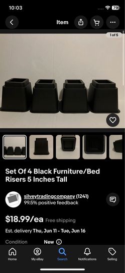 5 inch bed risers new