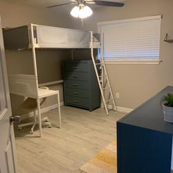 IKEA Loft Style With Desk 