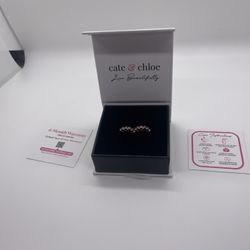 Cate & Chloe Bethany 18k Rose Gold Plated 15mm Hoop Earrings Swarovski Crystals