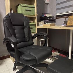 OFFICE/STUDY CHAIR WITH MASSAGE AND LEG REST