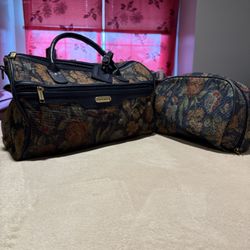 Matching Jaguar CarryOn Suitcase & Cosmetic Bag