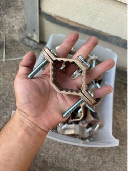 2 inch brass grounding clips
