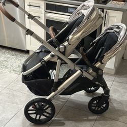 UPPAbaby Vista Double Stroller (Excellent Condition - NEW 4 Wheels - never used)