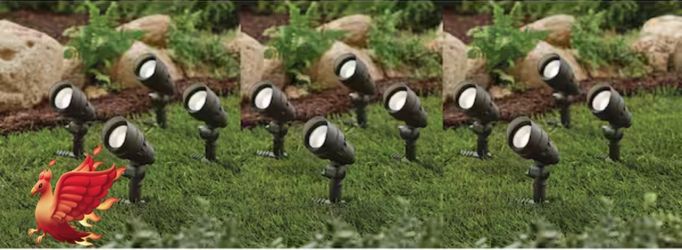 Hampton Bay 200 Lumen Millennium Black Integrated LED Outdoor Landscape Flood Lights with Adjustable Light Color (12-pack)