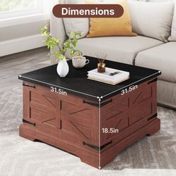 brand new Square Wooden Coffee Table with Hidden Internal Storage Space for Living Room $99  Warehouse Address:  2745 Boone st  Columbia sc 29204 Behi