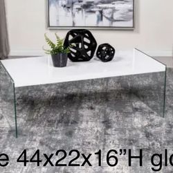 New Glossy Coffee Table Top/glass Legs K Furniture And More 