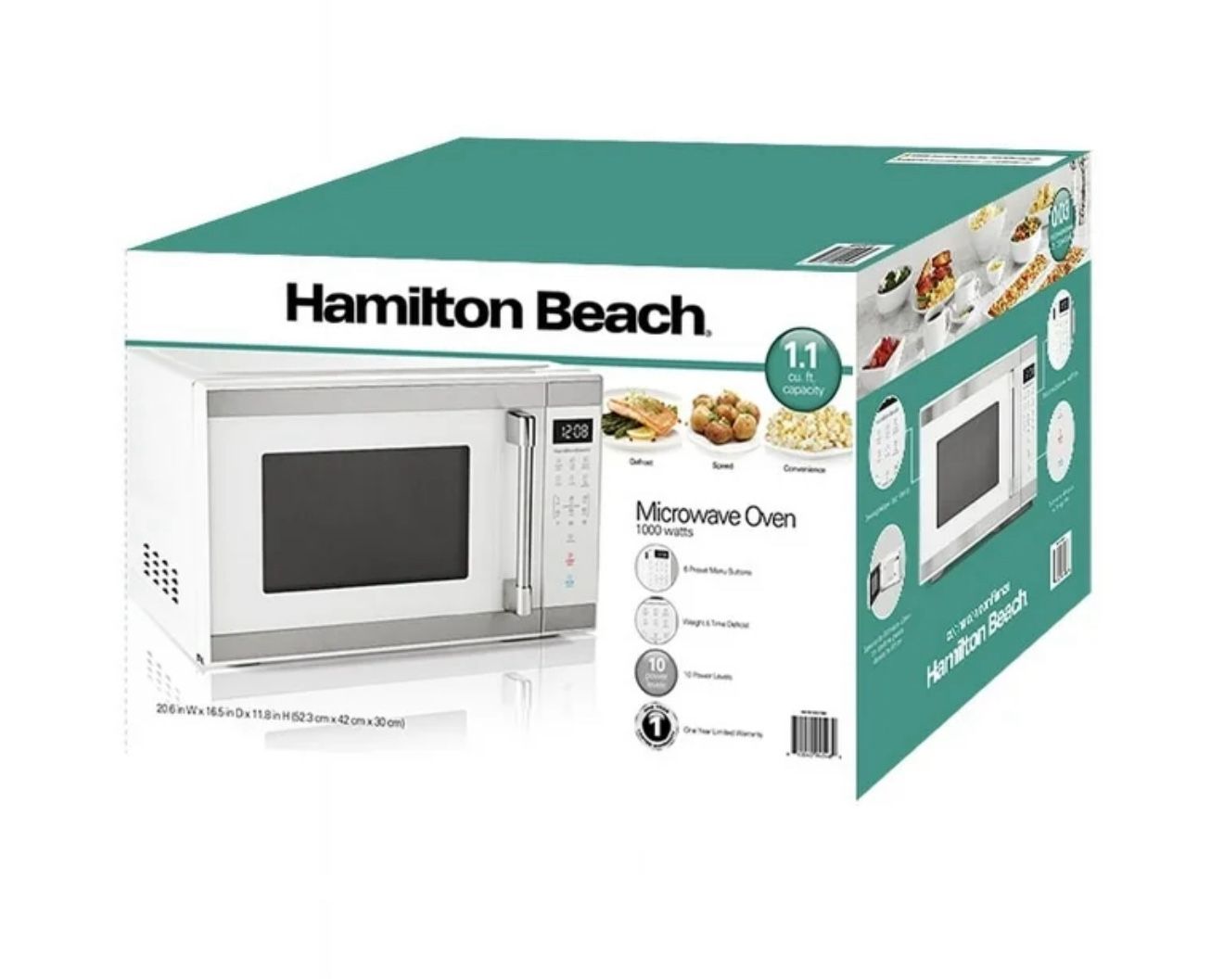 Hamilton Beach 1.1 cu. ft. Countertop Microwave Oven