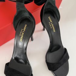 Y Saint Lauren Velvet High Hells 