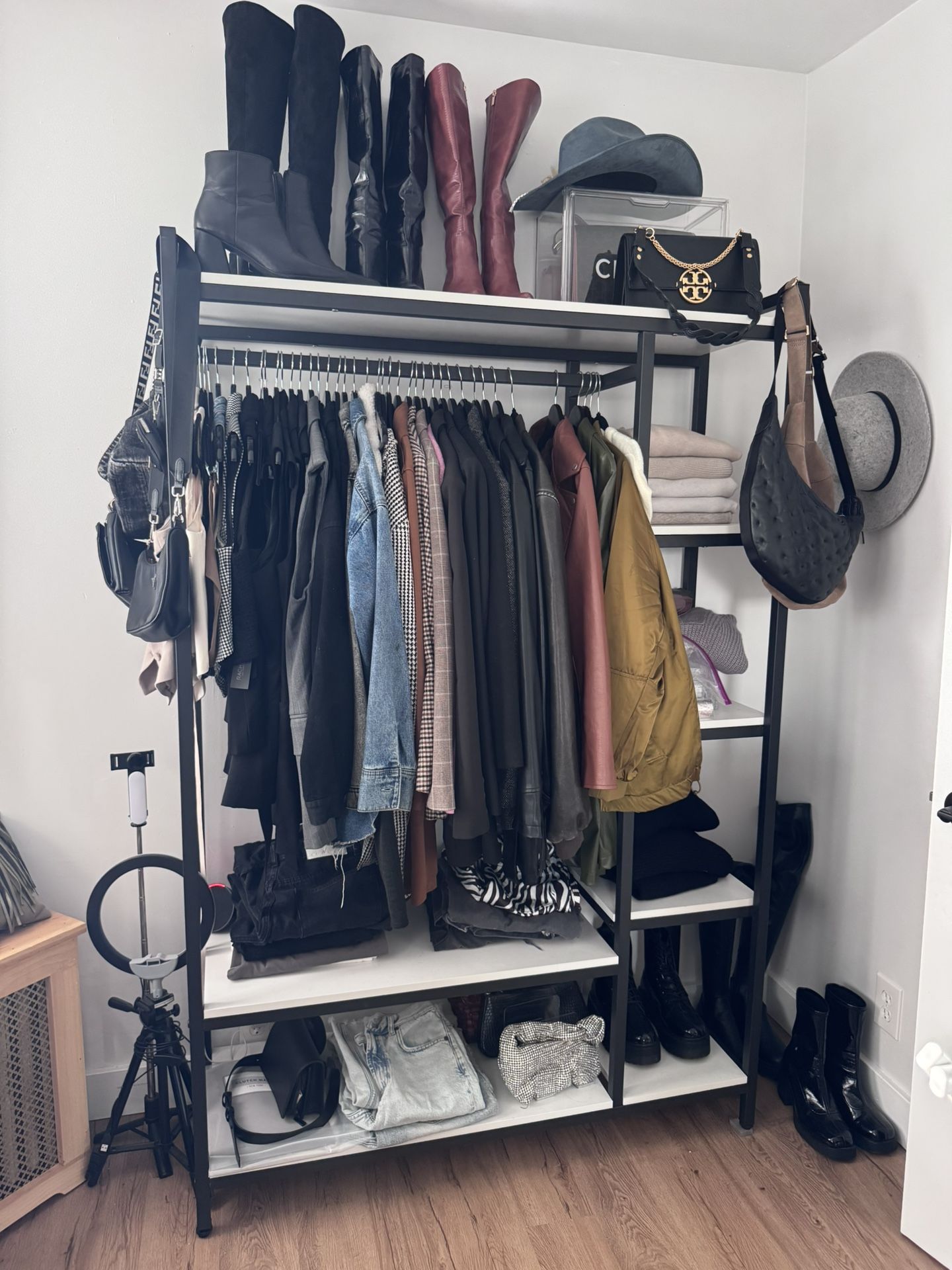 Black And White Clothing Rack