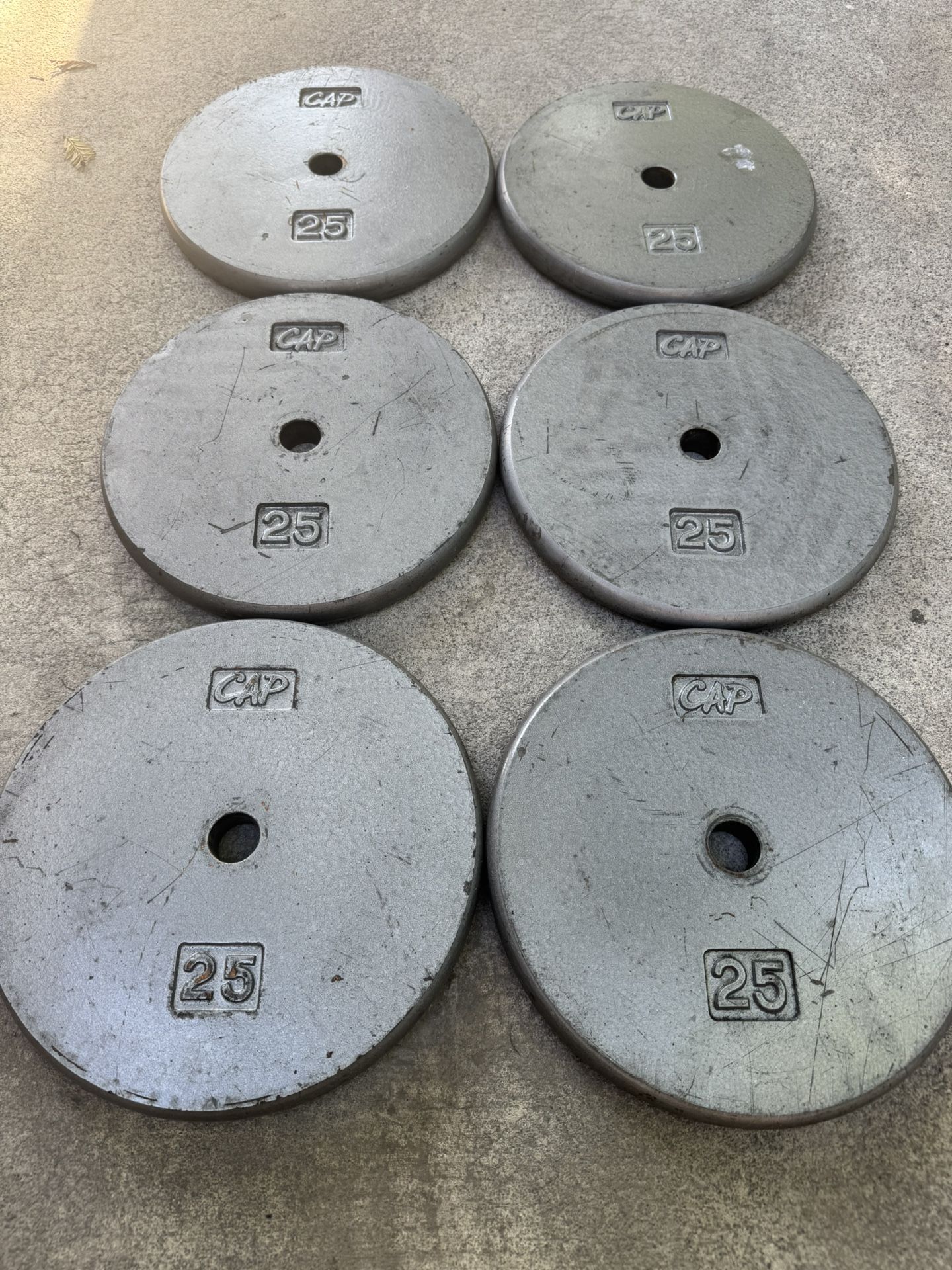 3 Pairs Of 25 Pound CAP Standard Weights
