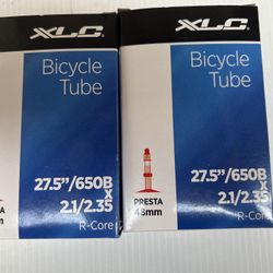 XLC Premium Bike Tubes 27.5” 2.1-2.35 Presta (2-Pack)