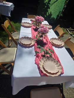 Bridal Shower Decor ( pink and white)