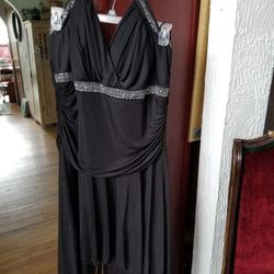 Halter Top Evening Gown With Rhinestone Trim
