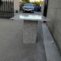Granite end Table With Hidden Cabinet 