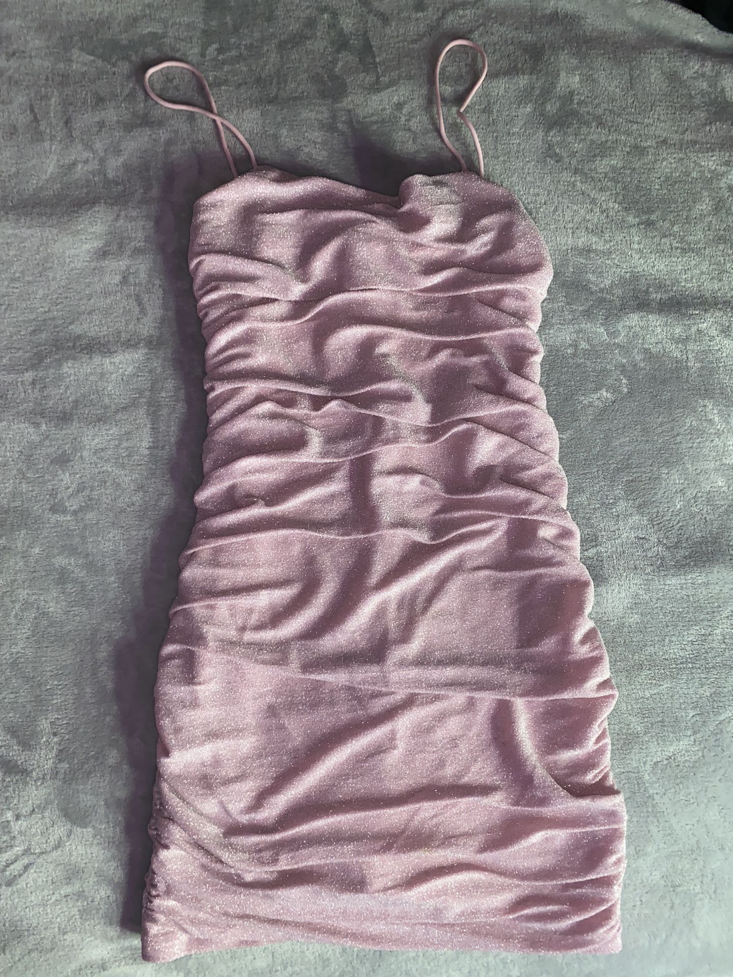 Blush Pink Mini Glitter Dress