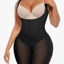 FeelinGirl Fajas Colombianas Moldeadoras Butt Lifting Shapewear Tummy Control Postpartum Faja Body Shaper with Zipper Crotch