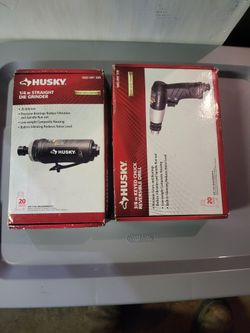 Husky Grinder And Husky Reversible Drill